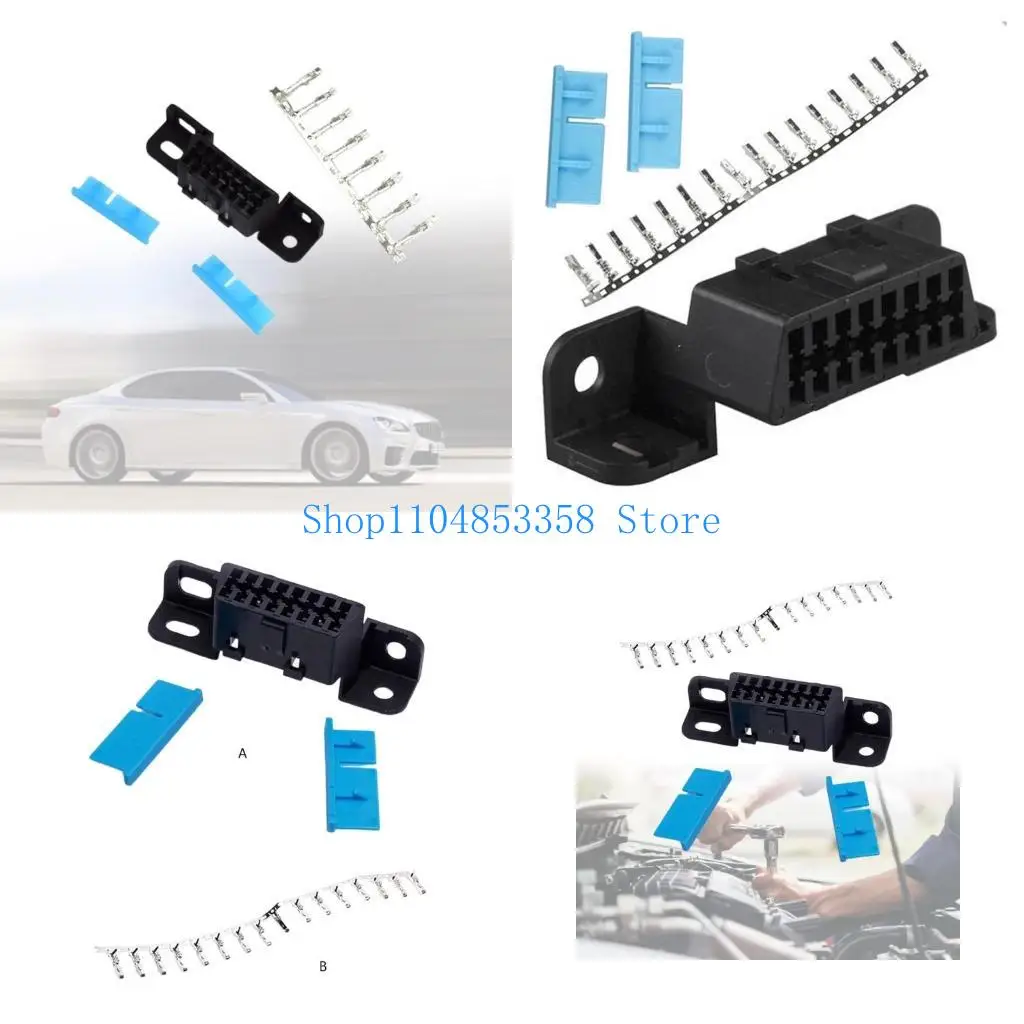 

652F Universal OBD2 Женские углы разъема автоматической адаптер Auto Car Adapter с вкладками терминалов