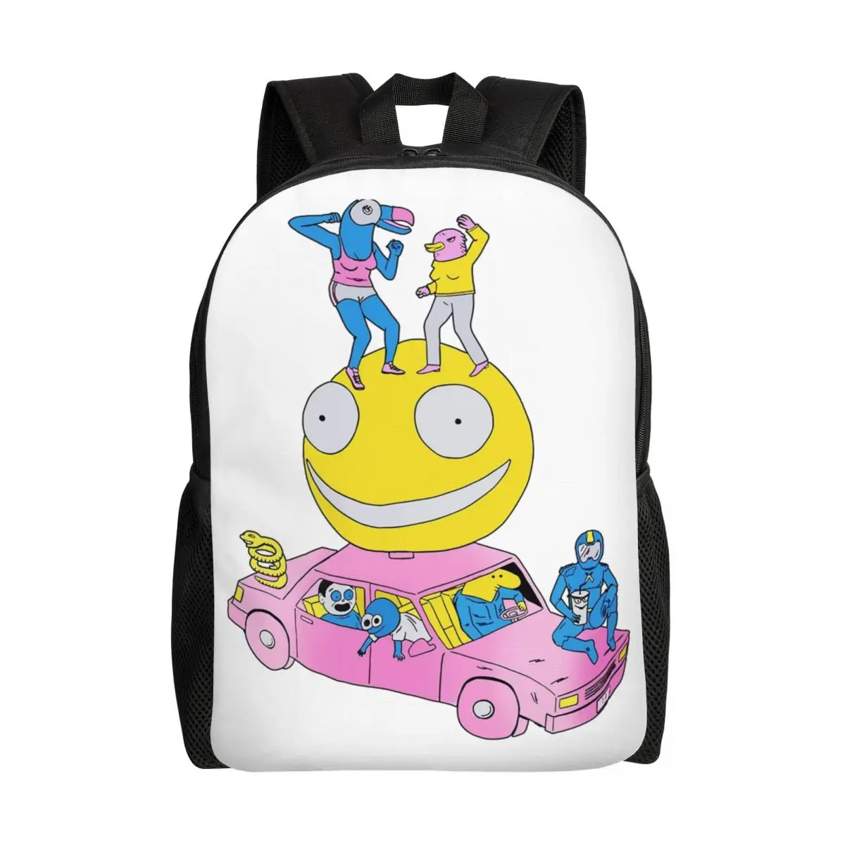 Smiling Friends Cartoon Backpack for Kids Boys Girls Lightweight School Bag for Toddlers Daycare