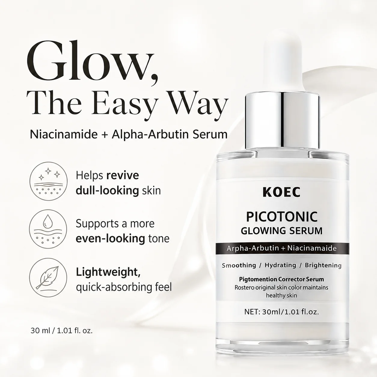 KOEC 피코토닉 샷 세럼, 알파 알부틴, 나이아신아마 - Alpha Arbutin Serum 리뷰 및 가격
