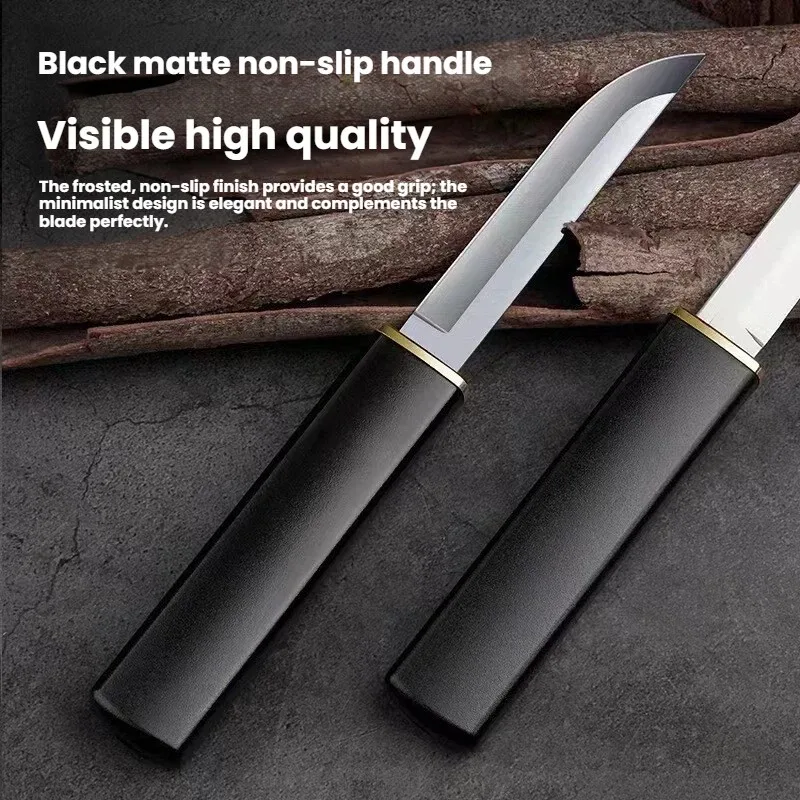 Professional Outdoor Knife Made Of Stainless Steel With A Fixed Blade And Two Edges Small Straight Blade, High Hardness 1-5 Pcs