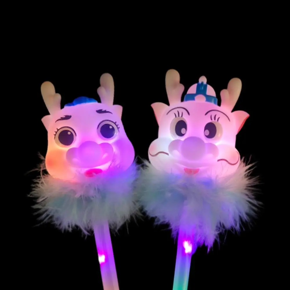 

New cartoon dragon head luminous stick fairy stick LED luminous children's toy magic stick girl