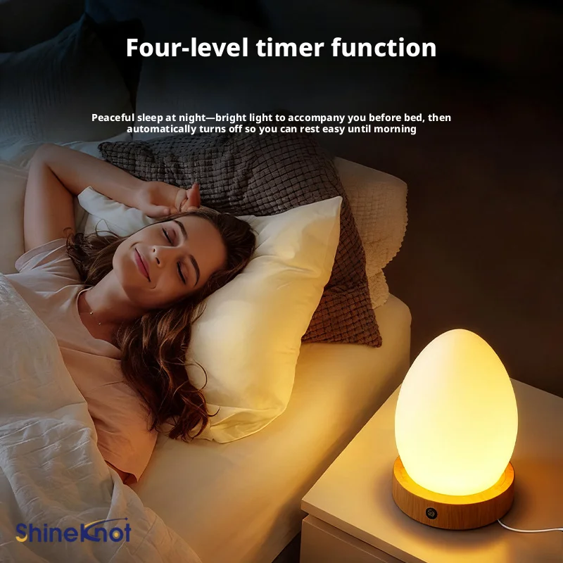 SHINEKNOT Home-use Timed Sleep Red Light Beauty Therapy 670nm Infrared Light Therapy Lamp Dimmable Night Light Remote-Controlled