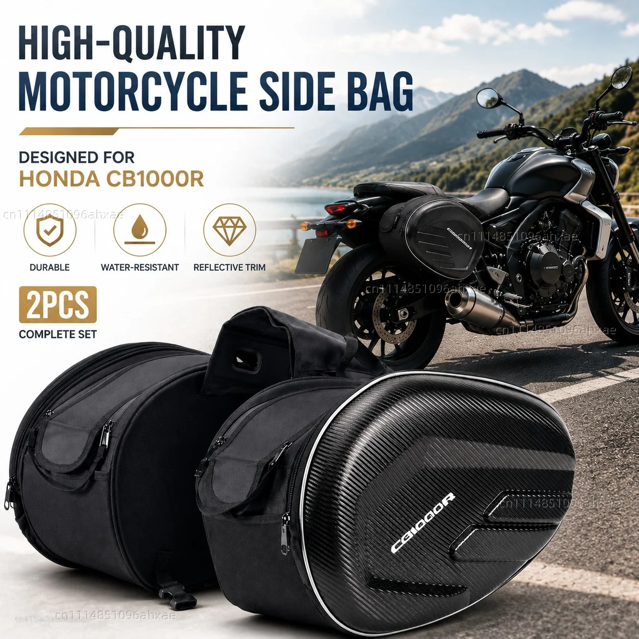 For HONDA CB1000R CB 1000R 2009-2014 2015 2016 2PCS Motorcycle Pannier Bags Luggage Saddle Bags Side Storage Fork Travel Pouch