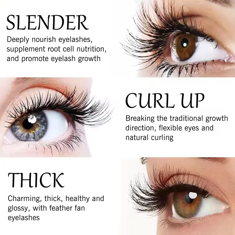 Soro de crescimento rápido de cílios, 7 dias, intensificador de cílios natural, mais cheio, mais grosso, curvador, tratamento de cílios, produtos de cuidados com os olhos, maquiagem