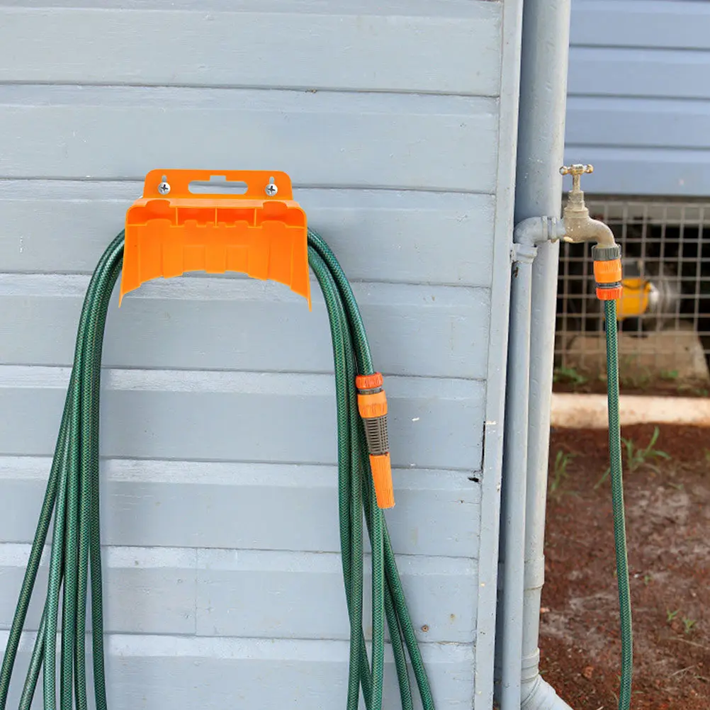 2Pcs Garden Hose Holder Wall Mounted Heavy Duty Hose Hanger for Outdoor Yard Storage with Smooth Surface Anti-Sag Support and