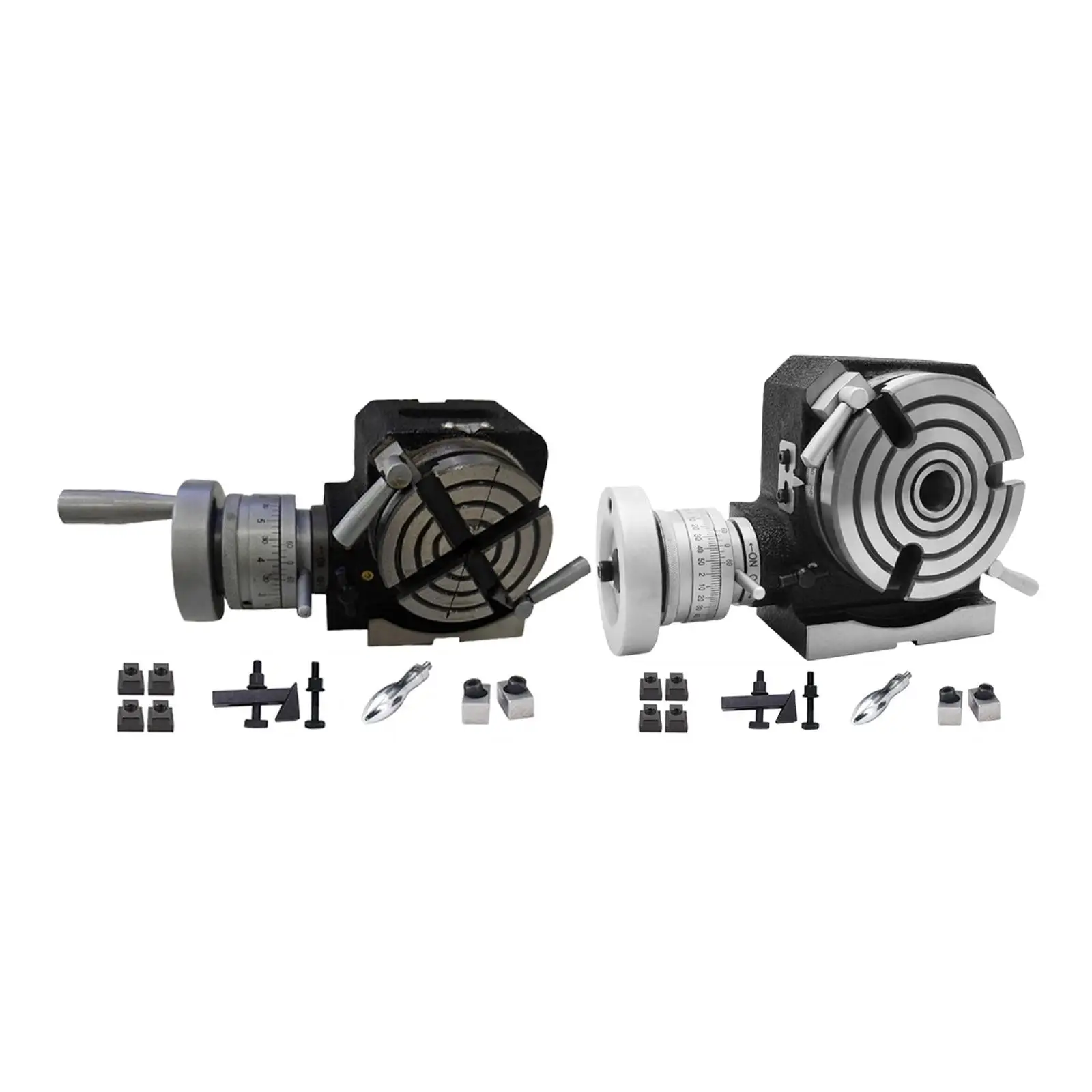 

Rotary Table Tool with Indexing Plate Set Smooth Efficient Machining Manual Simple Boring for Milling Machine High Precision