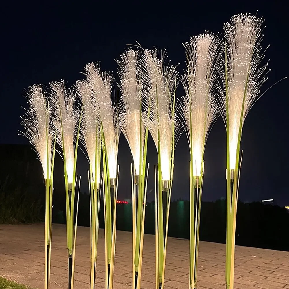 Outdoor Waterdichte Solar Led Bulrush Optische Vezel Licht Tuin Villa Pathwayway Decoratie Binnenplaats Loopbrug Landschap