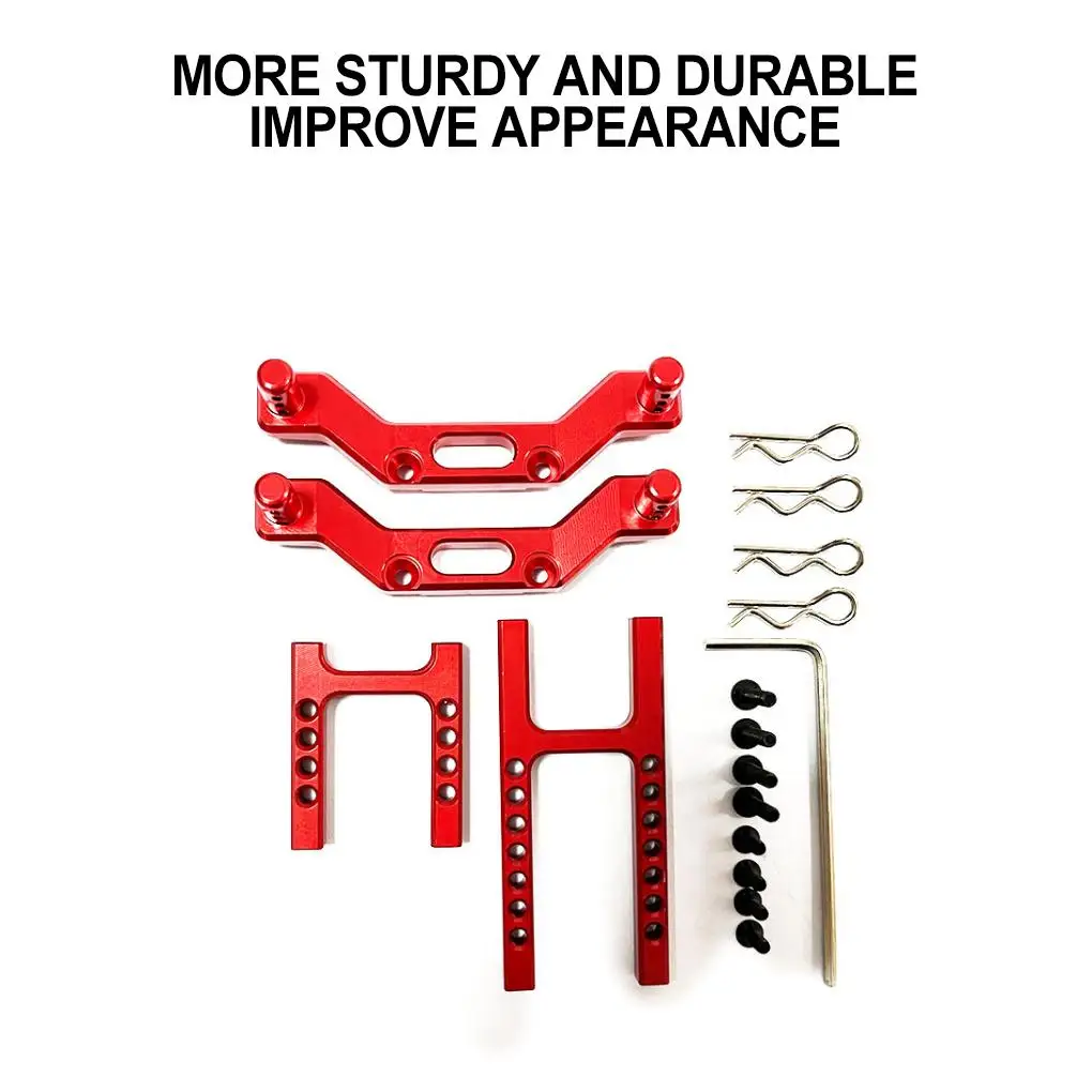 4pcs Aluminum Alloy 1 18 Body Clip For Traxxas Latrax RC Car Part RC Car Accessories Replacement Parts RC Upgrade Part Red