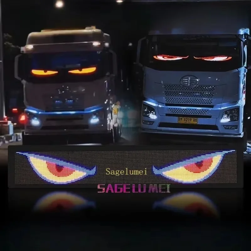 

LED Flexible Matrix Panel Evil's Eye Light for Car DIY Programmable Animation Bluetooth APP Control Waterproof Self Adhesive