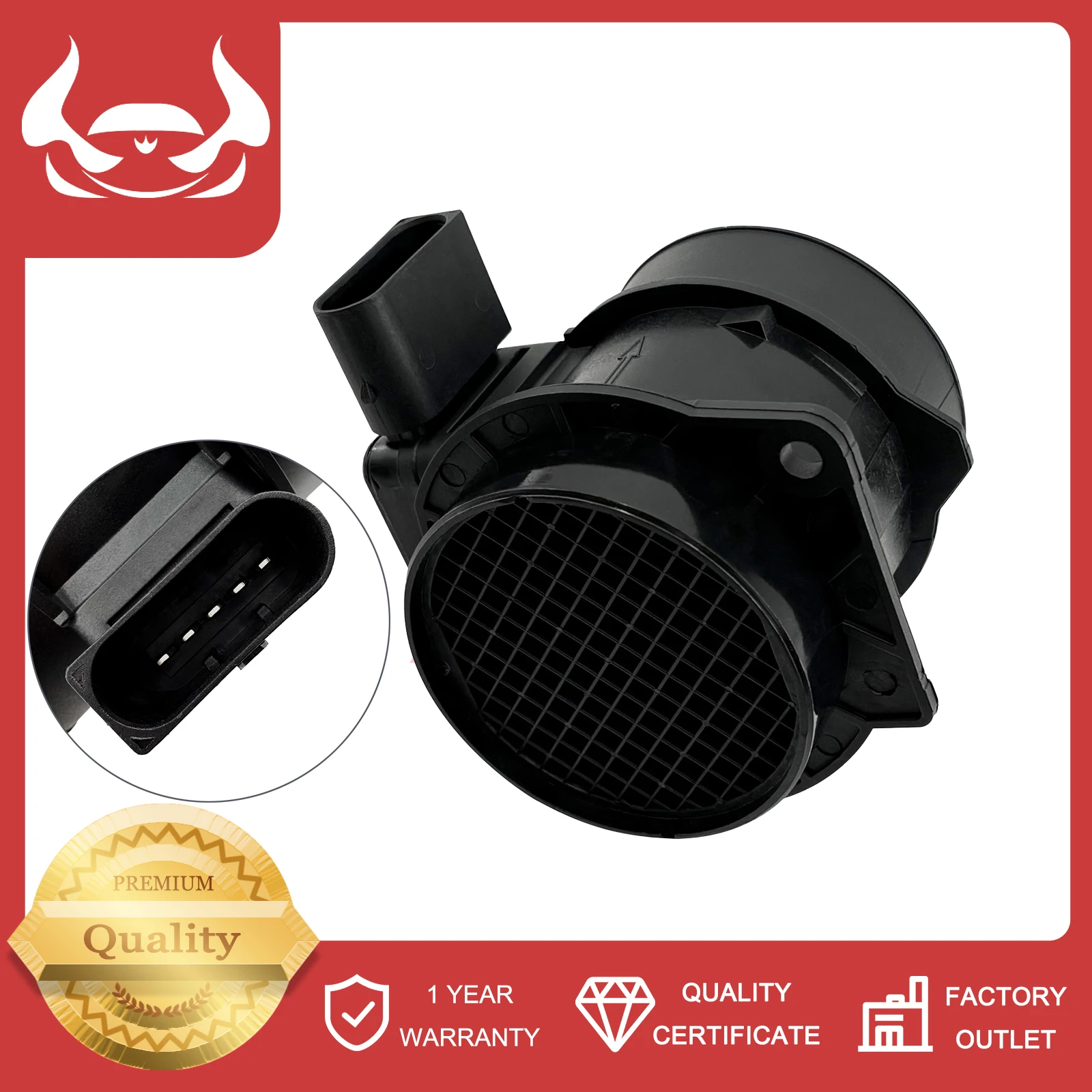 

Mass Air Flow Maf Sensor Meter 5WK9613 Compatible With Mercedes Benz C-CLASS CLK E-CLASS SLK C230 SLK230 8ET 009 142-331