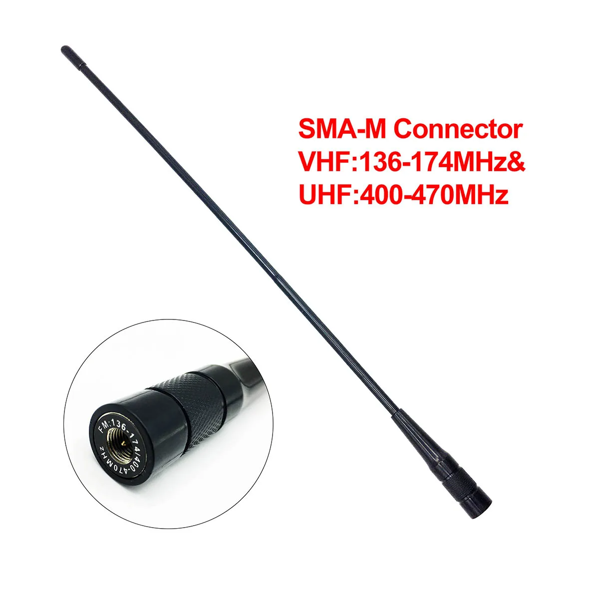 High Gain PHD-771 Whip SMA-F Walkie Talkie Antenna VHF UHF Dual Band For Kenwood For baofeng UV-5R UV-82 Bf888S Two way Radio