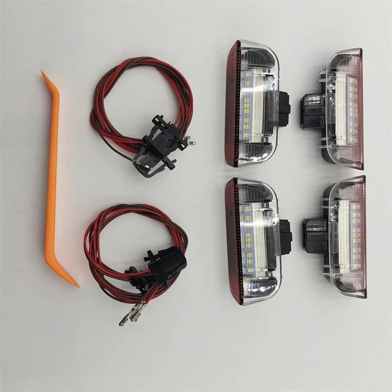 LED Origin Door Warning Light interior LAMP LIGHTS+Cable WIRE For Golf Jetta MK5 MK6 Passat B6 B7 CC TIGUAN 3AD 947 411 - view 3