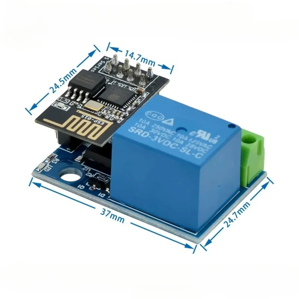 ESP8266 ESP-01S Relay Module WiFi Smart Socket with Extra ESP-01S for Home Automation