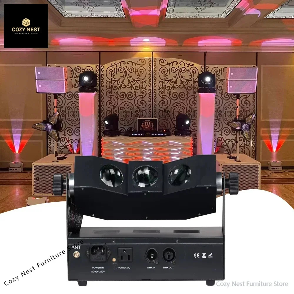 Battery Powered Stage Lighting 3 Head Uplights Rgba 4 in 1 Wireless Dmx Battery Led Wall Washer