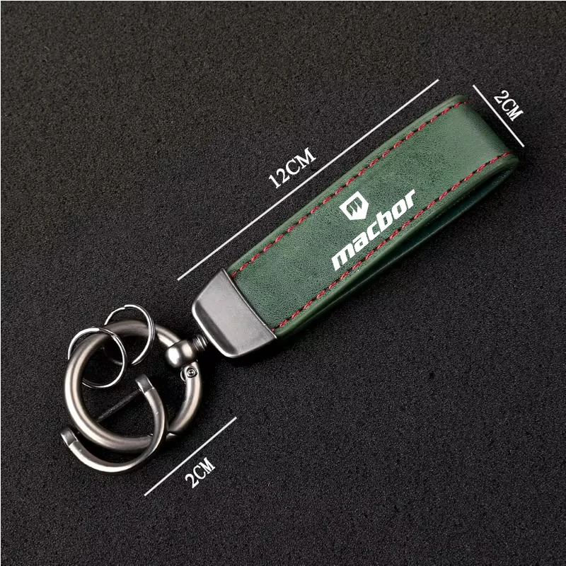 1PCS Motorcycle Metal PU Leather Motorcycle Keychain Ring Accessories For Macbor Montana XR1 XR5 500 Rockster flat 125 Mile 500