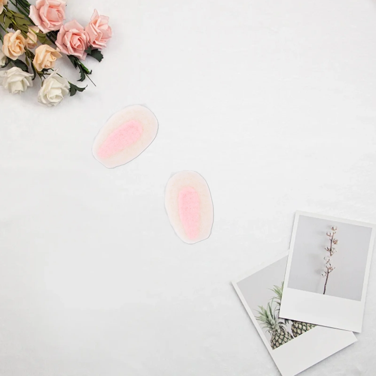 

4Pcs Wool Felt Bunny Ears Soft Durable Craft Supplies DIY Accessories for Earrings Hair Clips Phone Charms Creative Decorations