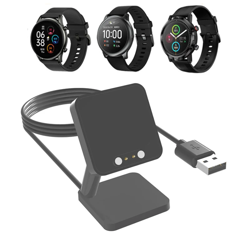데스크탑 스탠드 충전기 USB 충전 케이블 도크 스테이션 거치대, Haylou RT2 LS10/RT LS05S/Solar LS05 스마트 워치 충전 코드