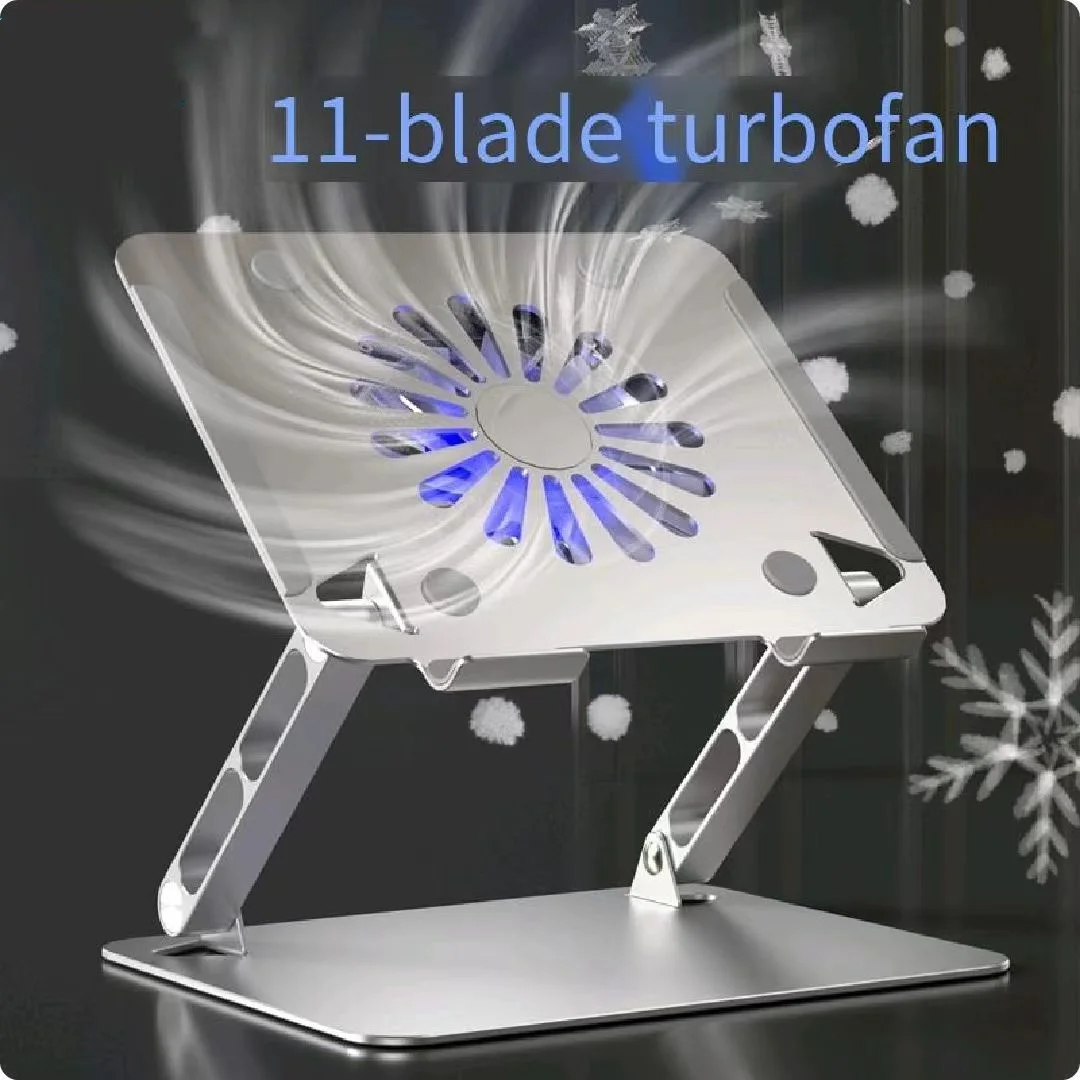 iDock Ergonomic Height Angle Adjustable Portable Foldable Laptop Stand With Fan With USB HUB Laptop Riser