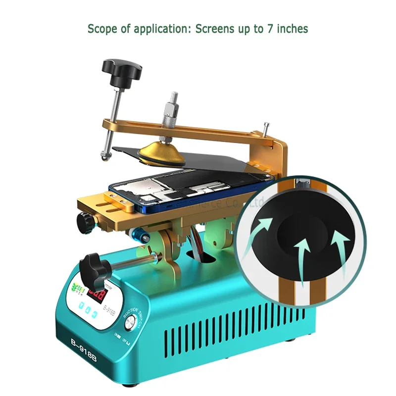 Separator BEST B-918B Multifunctional Rotary Separator for 7 Inches Screens Bracket Detachable 360° Rotary Separate Machine