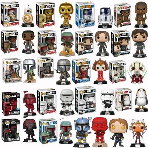 FUNKO Star Wars General Grievous 129 #   Reina Amidala, El Mandaloriano 29 #   Figuras de Acción de Darth Vader, Luke Skywalker y Leia