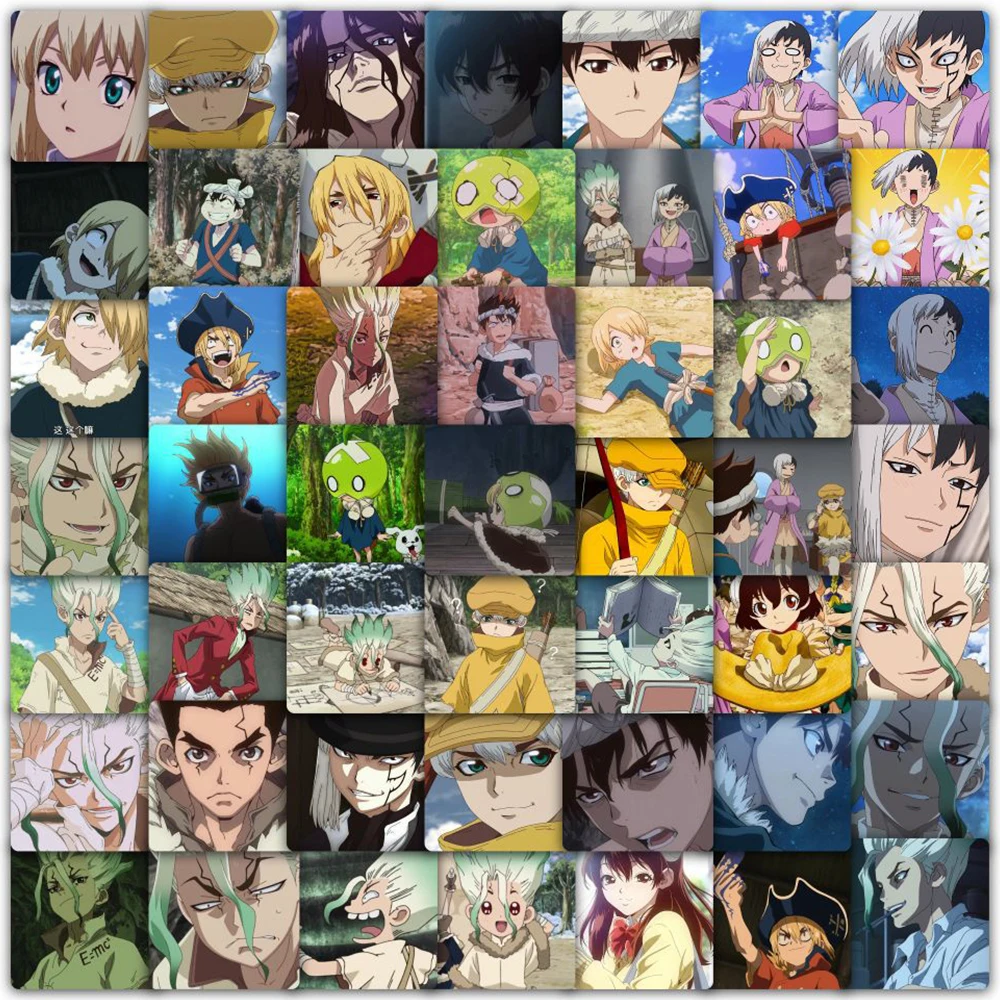 

10/30/59pcs Dr.Stone Anime Stickers Kohaku Ishigami Senkuu Sticker Luggage Bike Phone Wall Scrapbooking Ruri Chrome Decal Toys