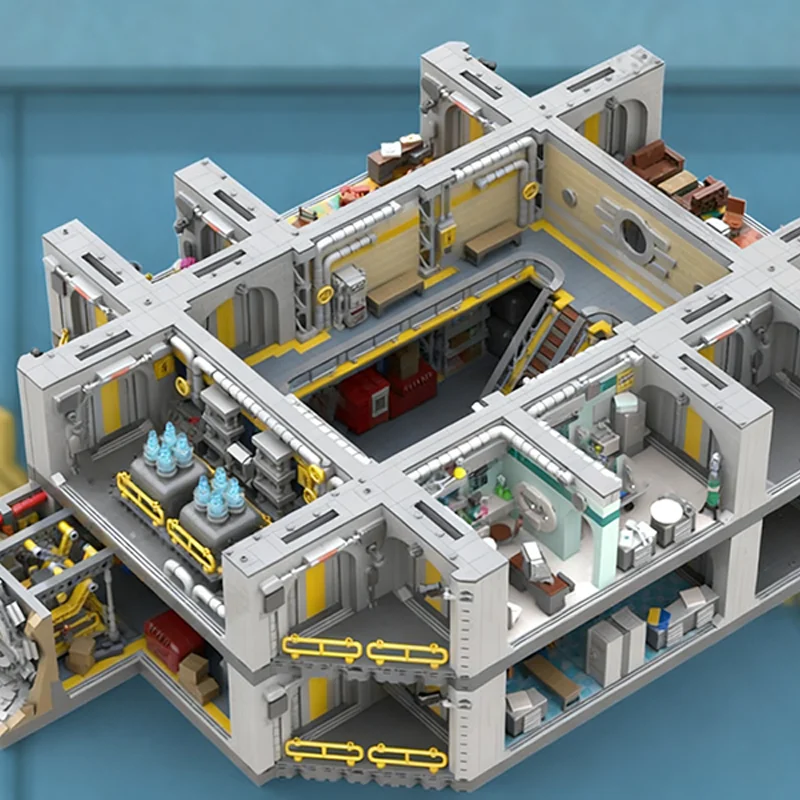 10988 pçs moc pacote fallout 4 vault 8 quartos 2 cidade modelo blocos de construção arquitetura presente natal brinquedos educação tijolo crianças