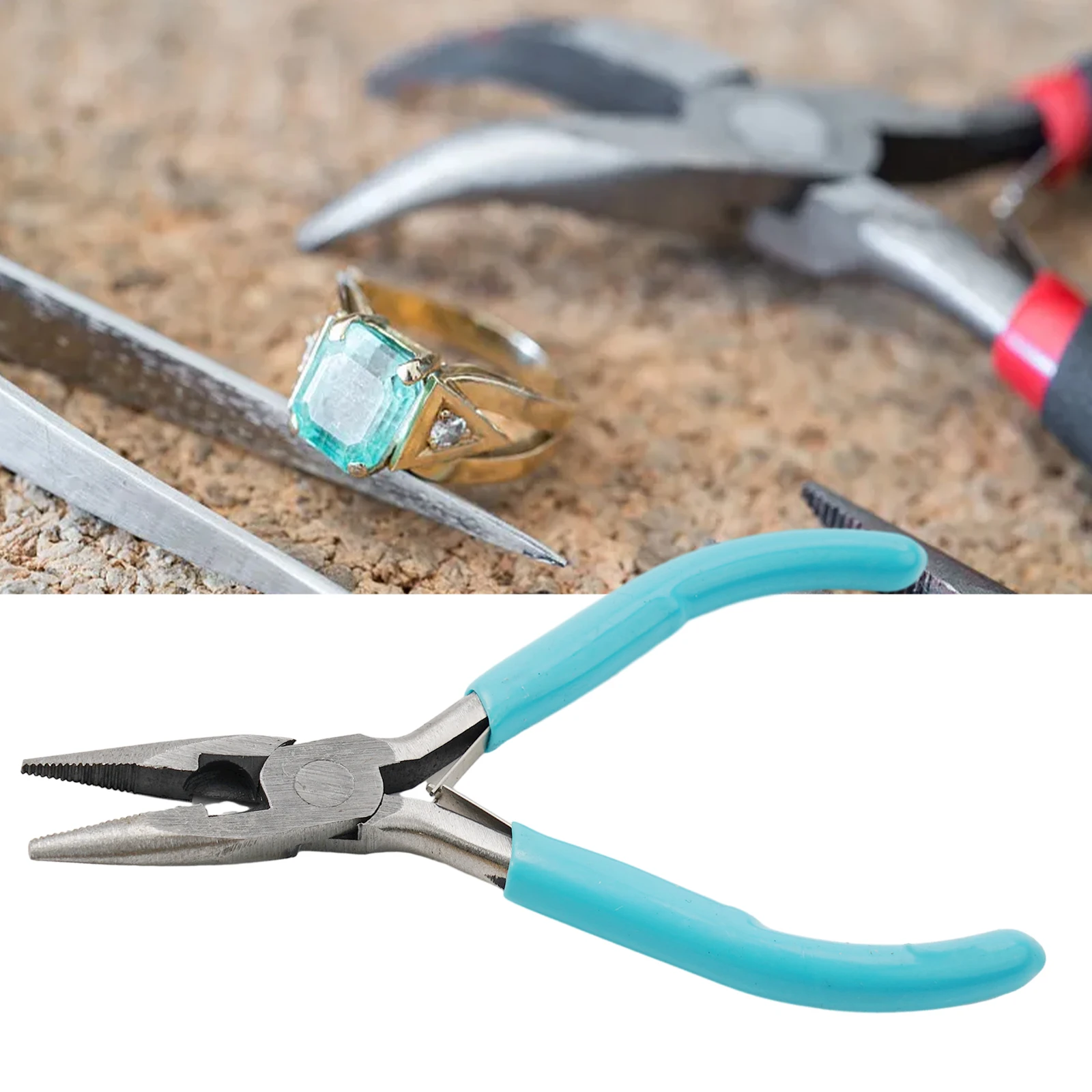 Small Pliers Stainless Steel Tong Head Jewelry Pliers Making Tool DIY Multi-purpose Tool Pliers Round Needle Nose Pliers Parts