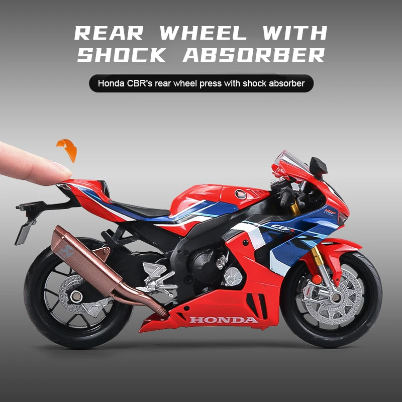 1/12 Hondas CBR 1000RR-R Fireblade Motorcycle Diecast Alloy Simulation Toy Motorbike Racing Model Children Toys Collection Gifts