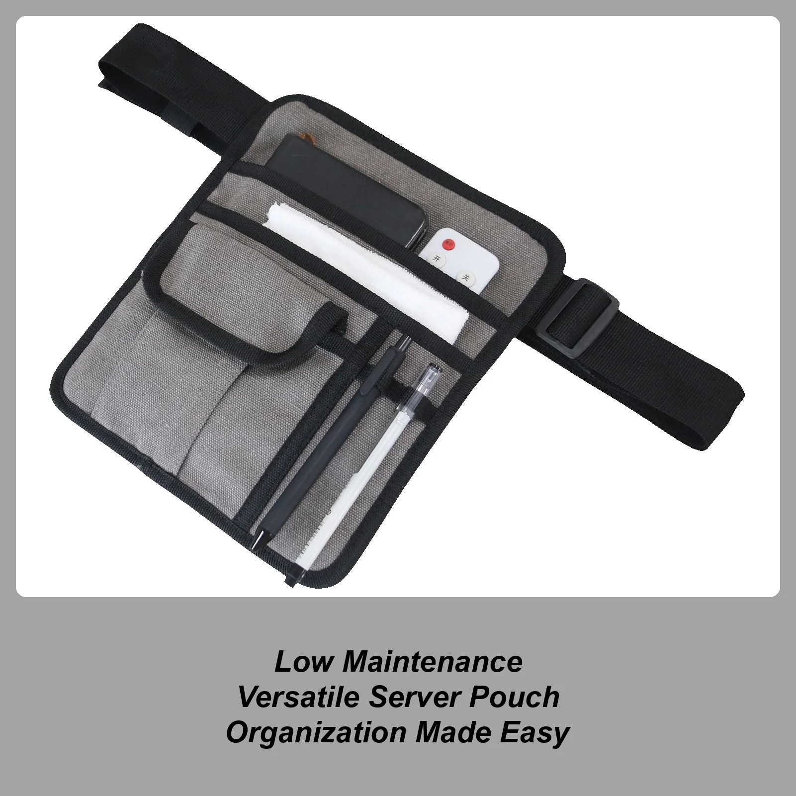 Small Work Pouch Money Bag Accessories Waiter/Maid Waist Money Pouch Restaurant/Hotel Bar Apron Bag With Adjustable Belt