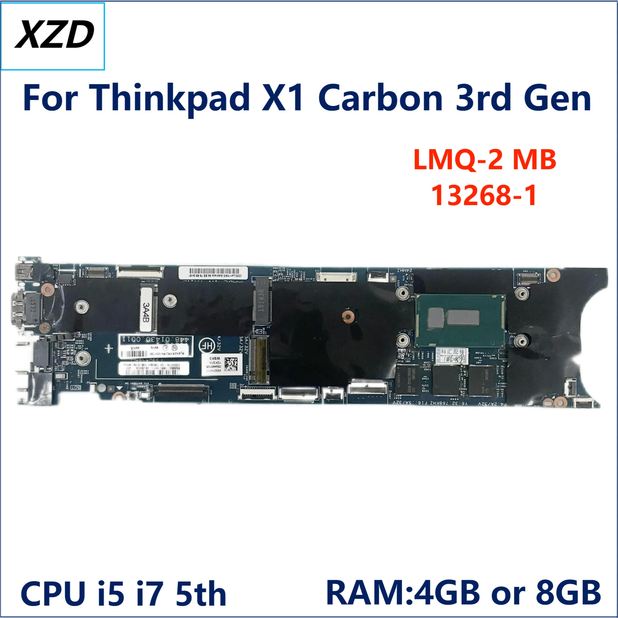 

13268-1 Mainboard For Thinkpad X1 Carbon 3rd Gen Laptop Motherboard With I5 I7 5TH CPU 100% Test Ok