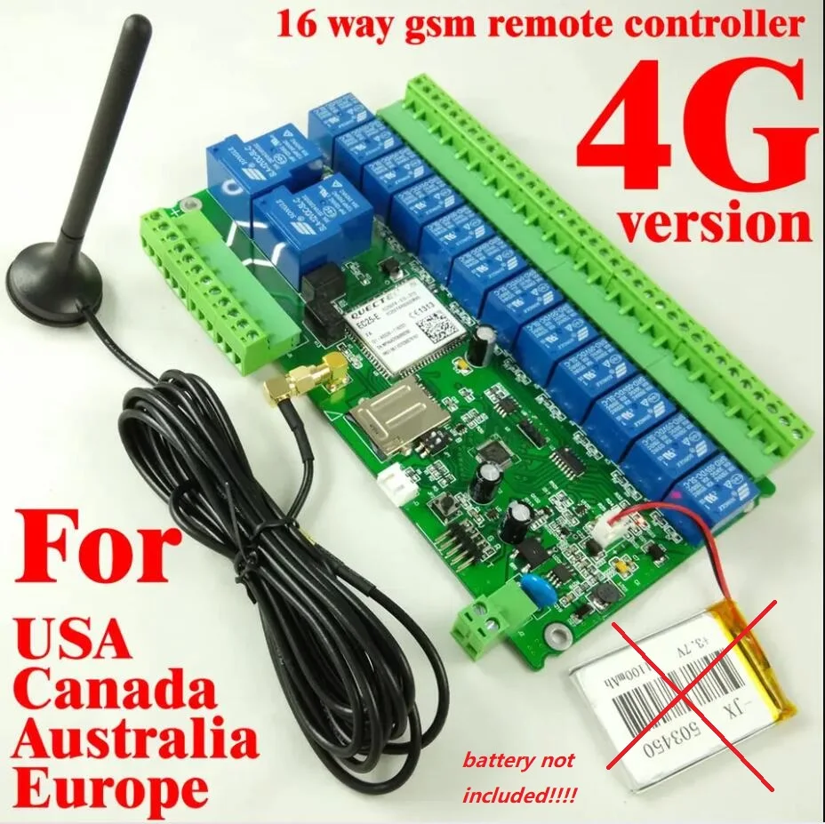 Imagem -01 - Gsm Relé Interruptor 16 Maneira Sms Textos Controlador para Luz Motor Bomba Comutação Relé com Discagem-no Controlador Remoto 2g ou 4g gsm rele interruptor 16 maneira sms textos controlador para luz motor bomba comutacao rele com discagem no controlador remoto 2g ou 4g 01