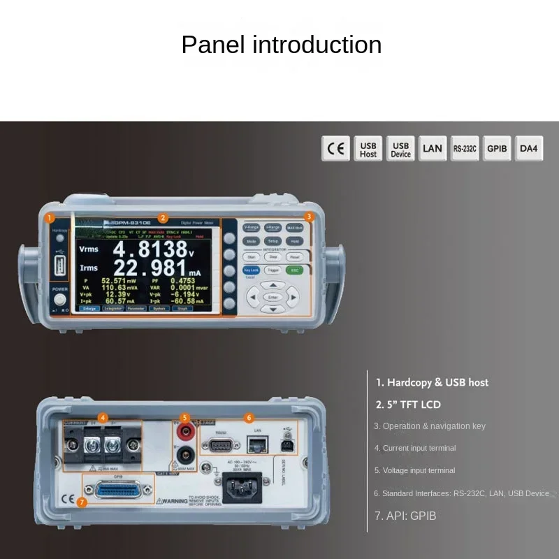 GPM-8310E New Digital Dynamometer 600V Can Replace Wt310e Digital Dynamometer