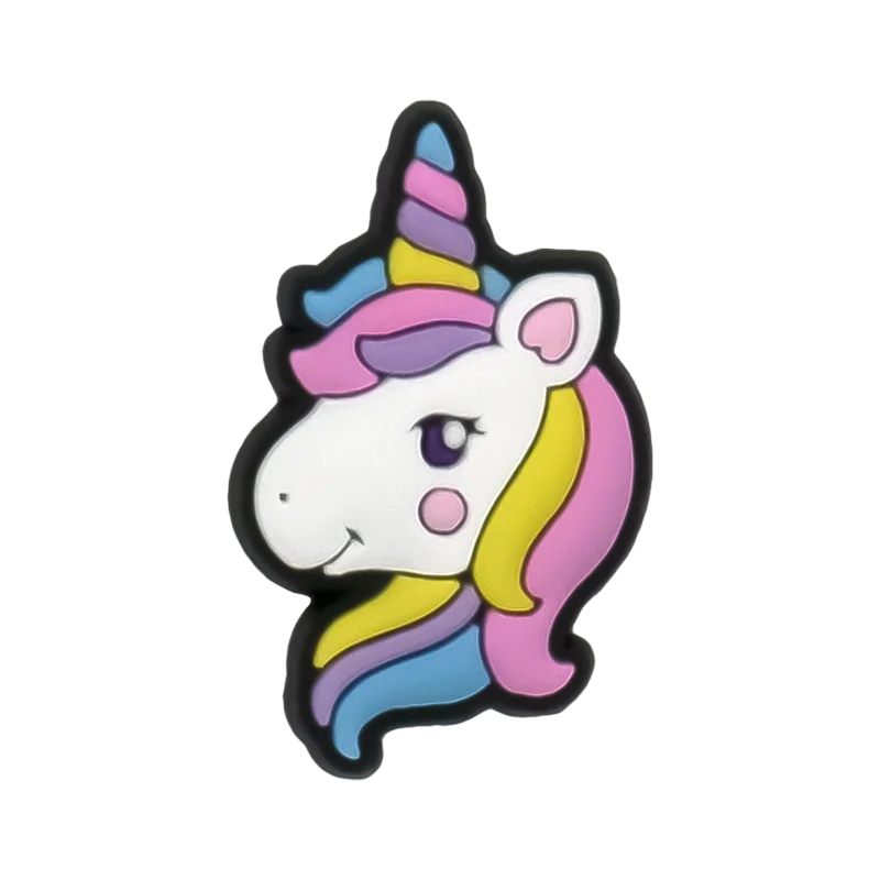 1-25pcs Lucky Unicorn Shoe Charms Casual Rainbow Shoe Decorations Pins for Women Kids Girls Gifts Sandal Accessories Clog Buckle