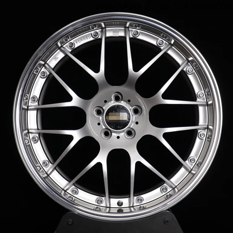 For BMW M2 M3 M4 E36 E46 E46, Mercedes Audi, Porsche 911 997 2-piece 18'' 19'' 5x112 5x120 Forged Wheels with Chrome Rims