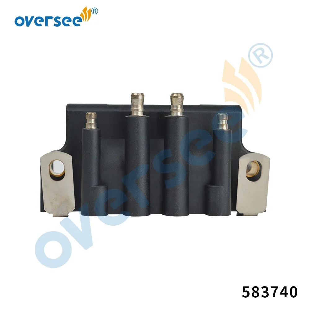 

Oversee 583740 Катушка зажигания с двойной вилкой для подвесного двигателя Johnson Evinrude Rel 18-5170, 0583298