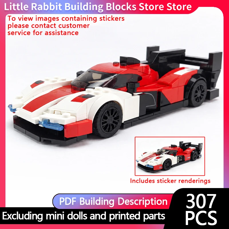 QWERT WEC IMSA Le Mans Model MOC Building Bricks Speed Racing Car Modular Technology Holiday Gifts Assemble Toys Suit Ideal Gift