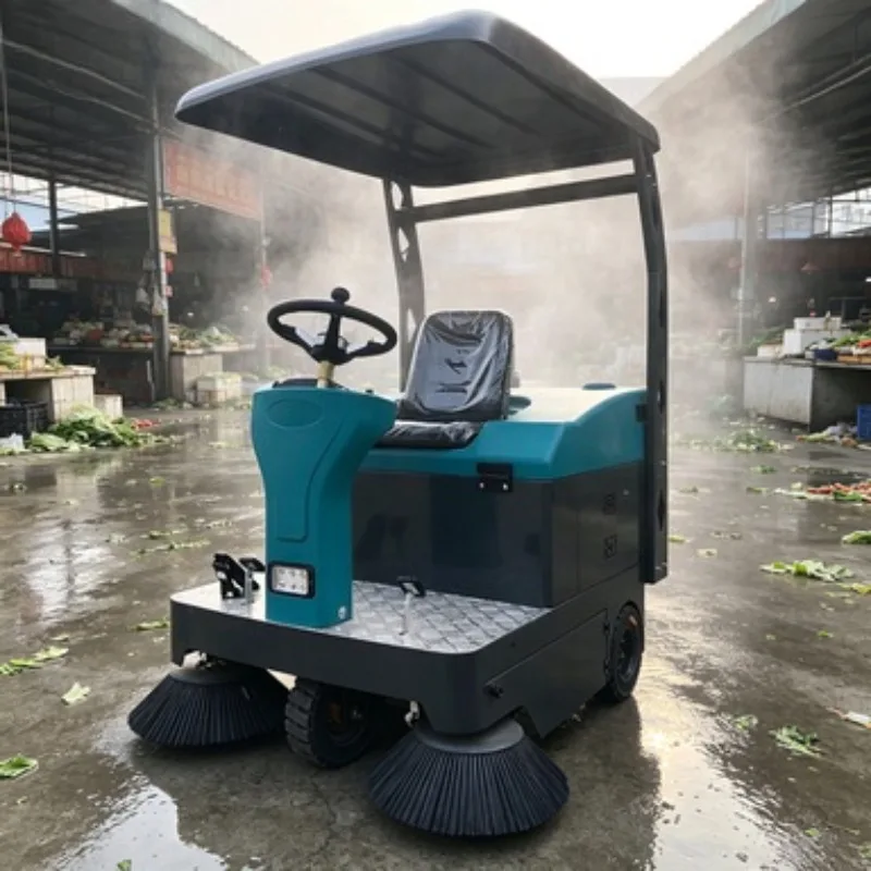 

Walk Behind Street Sweeper Machine Hand Push Industrial Floor Sweeper for Parking Lot