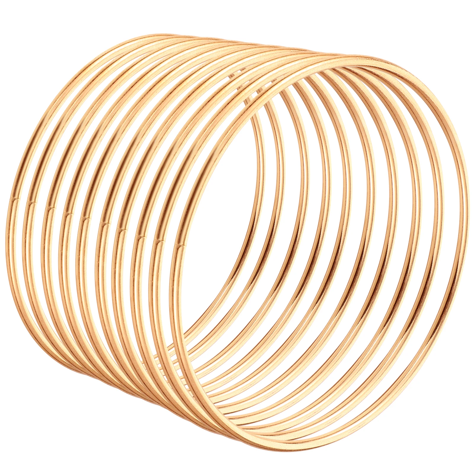 

10pcs Metal Hoops 10cm Gold Craft Rings for Dream Catchers DIY Macrame Accessories Sturdy Smooth Handicraft Wreath