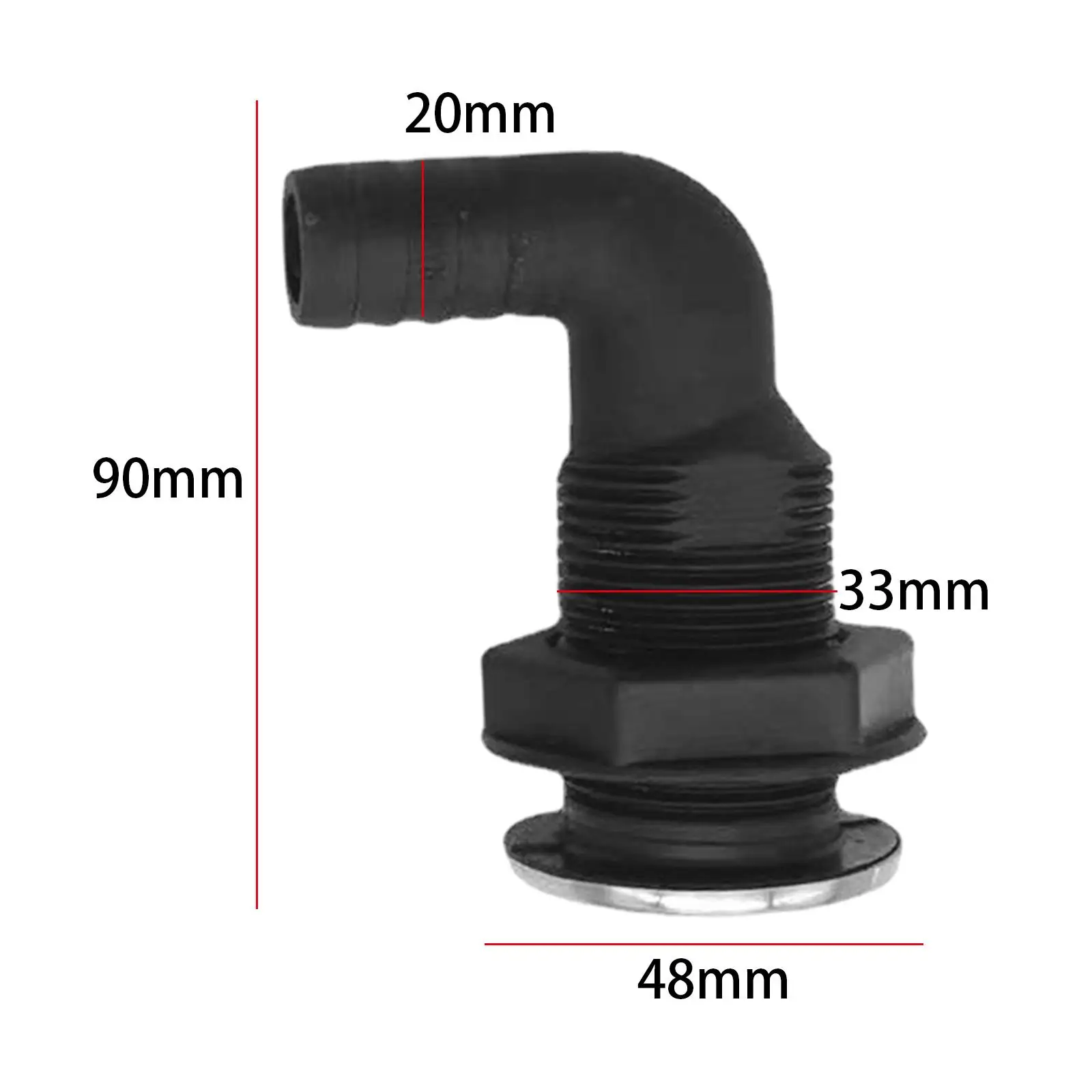 thru Hull Fitting Convenient Installation Premium Spare Parts Water Outlet