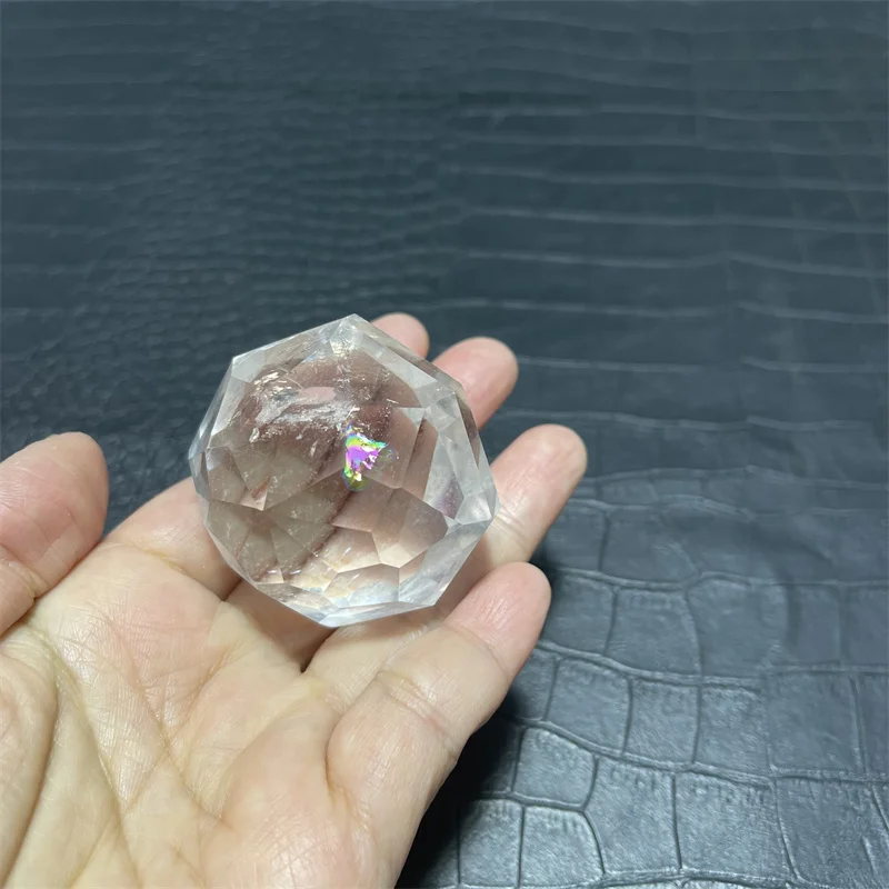 

120g Rainbow Natural Faceted Clear Quartz Diamond Shape Reiki Gemstone Fashion Jewelry Fengshui Healing Lucky Energy Gift