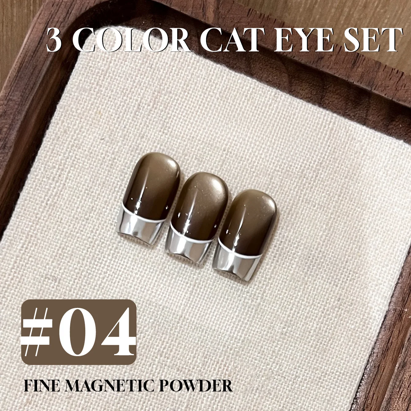 1 قطعة WS الوردي الزجاج حبة القط العين هلام مسمار البولندية 2025 جديد تبييض التشفير مسحوق مغناطيسي ميلارد الكراميل البني مسمار الفن #5