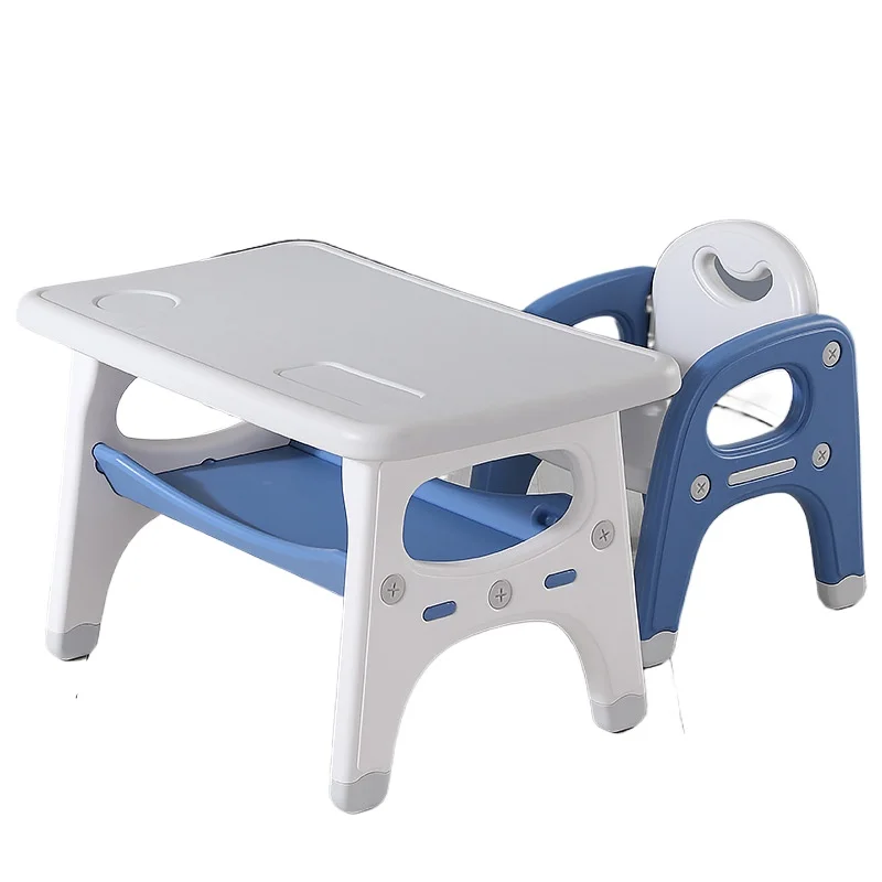 Children's elegant vanity children's table high-quality sports school plastic color reclining chair with children's study table