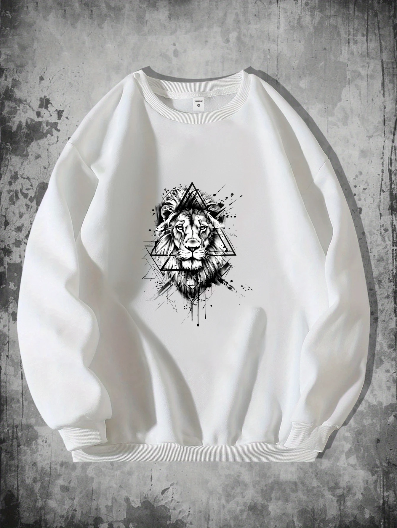 

Men's t-shirts Harajuku Gym Autumn Long sleeves Lion Geometric Design Printed Graphic t-shirt essentials Gothic Basic