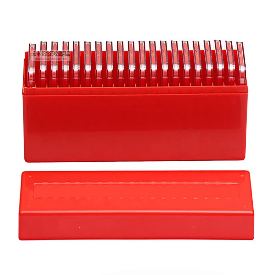 20 Coin Slab Capacity Storage Box Red Case Holder Slabs Commemorative coin box Compatible For PMG TACC PCGS PCCB Holders