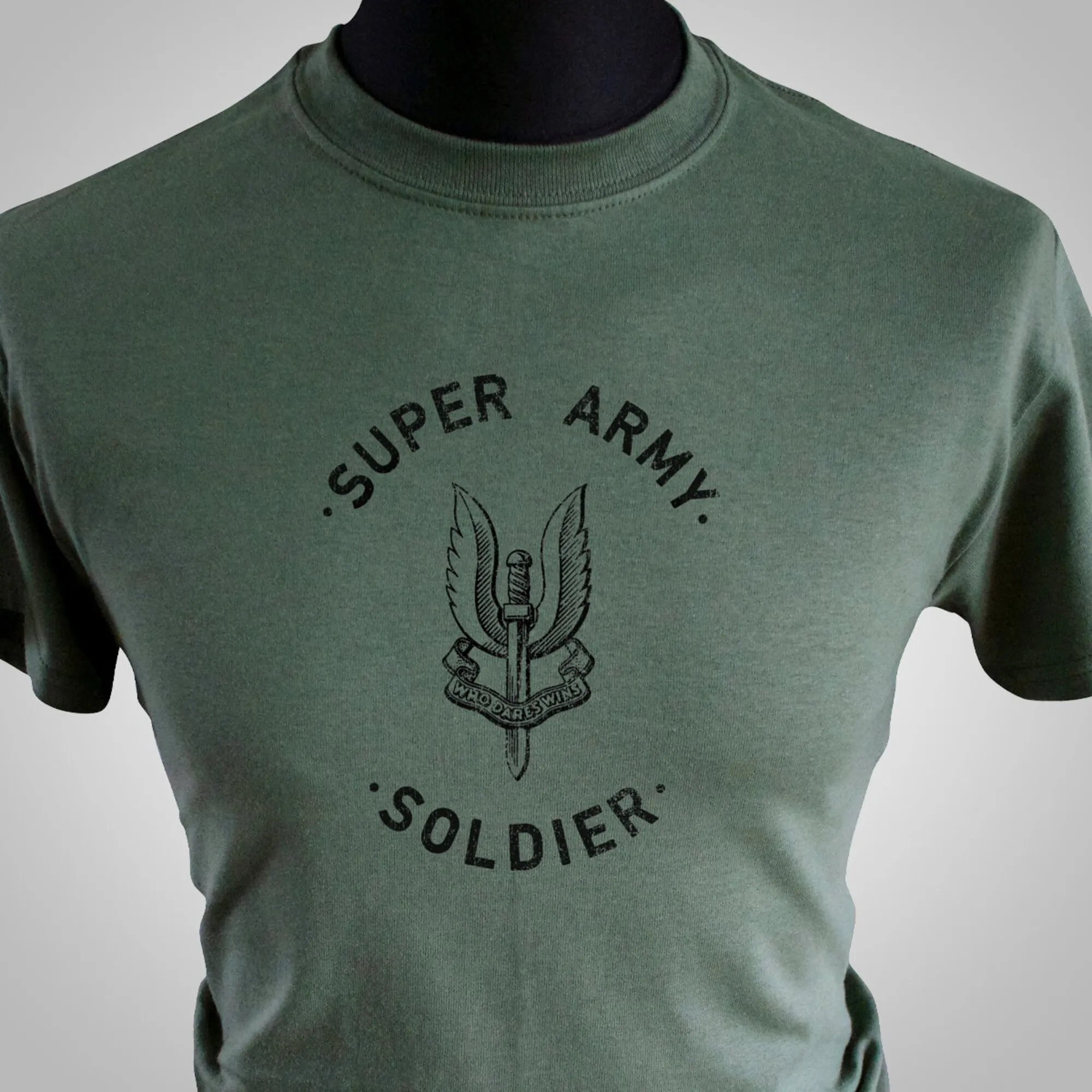 Super Army Soldier T Shirt Green