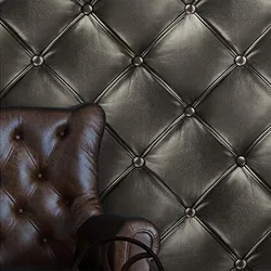 European Style Simulated Leather 3D Bedside TV background wallpaper, bedroom living room KTV Wallpaper