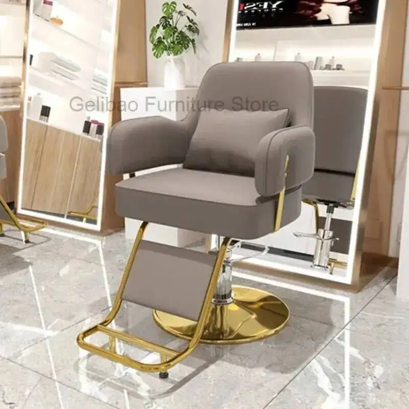 

Swivel Hairdresser Tattoo Barber Station Chair Round Equipment Rotating Wheels Chair Beauty Cadeira Pedicure Armchair Recliner