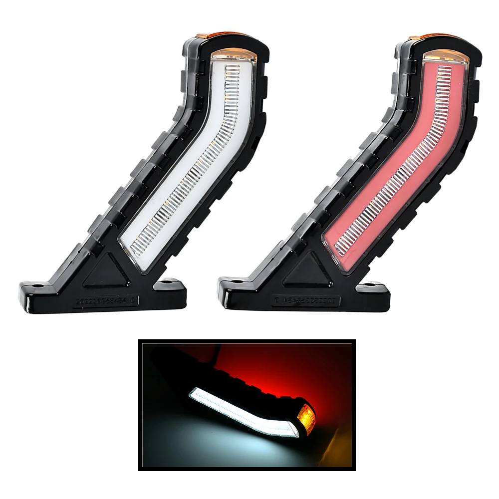 2Pcs Trailer Clearance Lights 12V 24V LED Position Lights Marker Lights For Trucks Red White Amber Signal Lamp