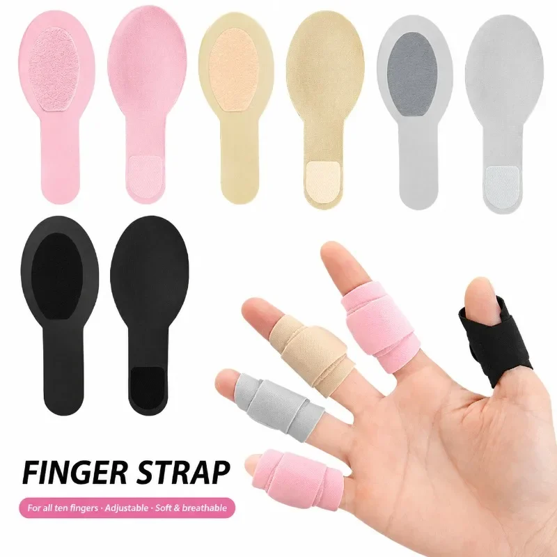 Universal Reusable Adjustable Hook and Loop Finger Sleeve Protective Wrap for All Ten Fingers, Comfortable Finger Guard Strap