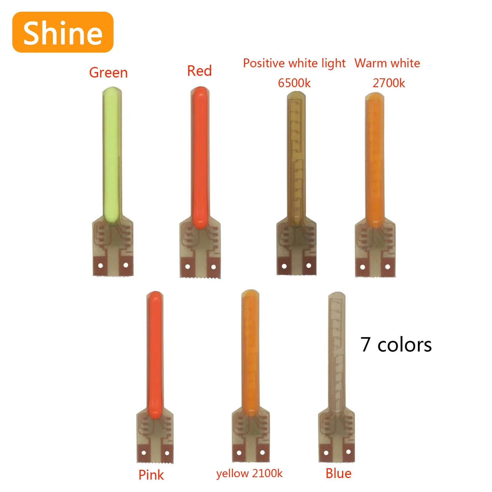 10pcs 3V Cob Meteor Shower Flowing Water Lamp LED Filament 40mm 2200K Blue Red Pink Green Incandescent Light Accessories Diodes